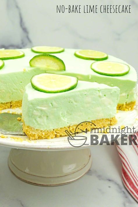 Creamy citrusy cheesecake Lime Jello Cheesecake No Bake, No Bake Cheesecake Jello, Jello Cheesecake Recipes, Key Lime No Bake Cheesecake, Lime Cheesecake No Bake, Jello No Bake Cheesecake, Pineapple Dessert Easy, Pineapple Dessert Recipes, Lime Desserts