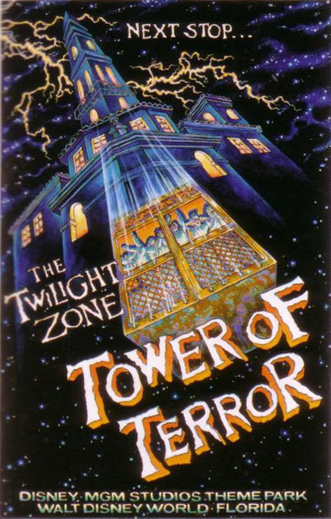 Vintage Disney Posters, Disneyland Vintage, Mgm Studios, Disney Moments, Disneyland Attractions, Hollywood Tower, The Twilight Zone, Disney Attractions, Retro Disney