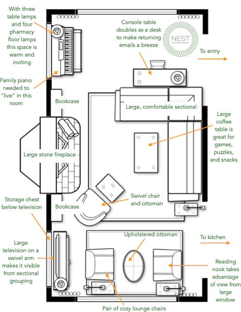 Narrow Family Room, Long Living Room Layout, Long Narrow Rooms, Space Decorations, Long Narrow Living Room, Laundry Room Tile, 2d Floor Plan, Living Room Floor Plans, Long Living Room