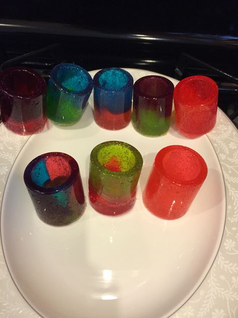 Jolly Rancher Shot Glasses Jolly Rancher Shot Glasses, Jolly Rancher Jello, Jolly Rancher Shot, Jolly Ranchers, Jolly Rancher, Alcohol Drinks, Cream Pie, Food Obsession, Shot Glasses