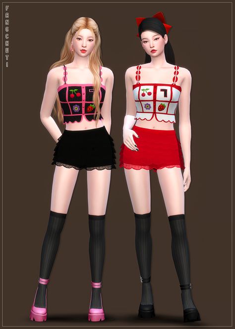 The sims4 / (fangchuti) 'Jennie - You and Me' Outfits *Early Access* Sims 4 Cc Blackpink Clothes, Sims 4 Blackpink Cc, Gta Outfits, Sims Fashion, Chanel Jennie, Cc Patreon, Sims 4 Cc Finds, Ts4 Cc, Ibis Paint