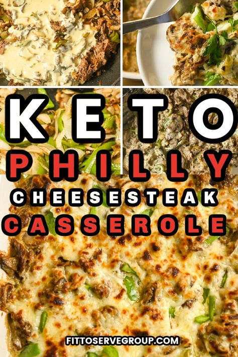 Easy Keto Philly Cheesesteak Casserole Keto Philly Cheesesteak Casserole, Philly Cheese Steak Casserole Recipe, Keto Philly Cheesesteak, Philly Cheesesteak Casserole, Cheesesteak Casserole, Steak Casserole, Philly Cheese Steak Casserole, Philly Cheese Steak Recipe, Main Dish Casseroles