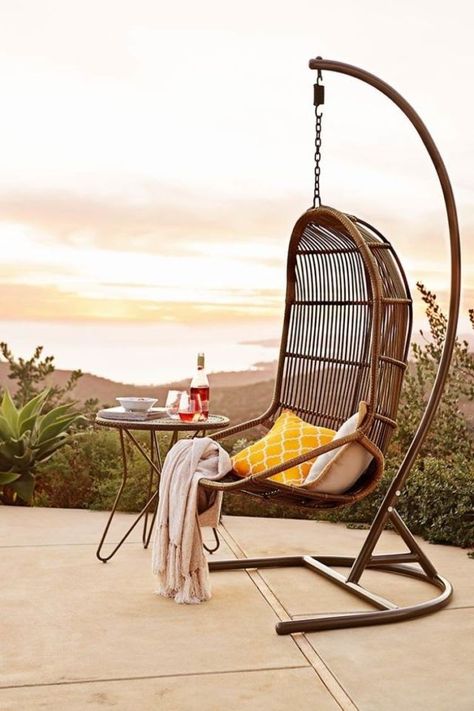 18 Reading Chairs You’ll Never Want to Leave Outdoor Reading Chair, Outdoor Reading, Cozy Reading Chair, Comfy Reading Chair, Pergola Diy, Iron Patio Furniture, Porch Swing Bed, Wrought Iron Patio Furniture, Backyard Swings