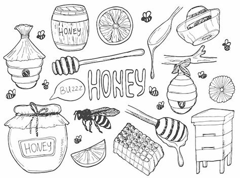 Tiny Honey Pot Tattoo, Beekeeping Tattoo, Honey Drip Tattoo, Honeypot Tattoo Simple, Honey And Bee Tattoo, Honey Jar Tattoo Ideas, Honeypot Drawing, Small Honey Pot Tattoo, Honey Dipper Tattoo