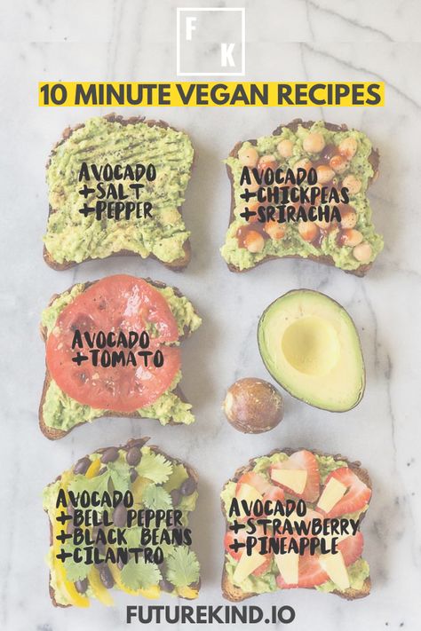 Avocado Toasts, Avo Toast, Avocado Dessert, Vegan Pantry, Quick Vegan Meals, Avocado Toast Recipe, Avocado Hummus, Work Meals, Vegan Nutrition