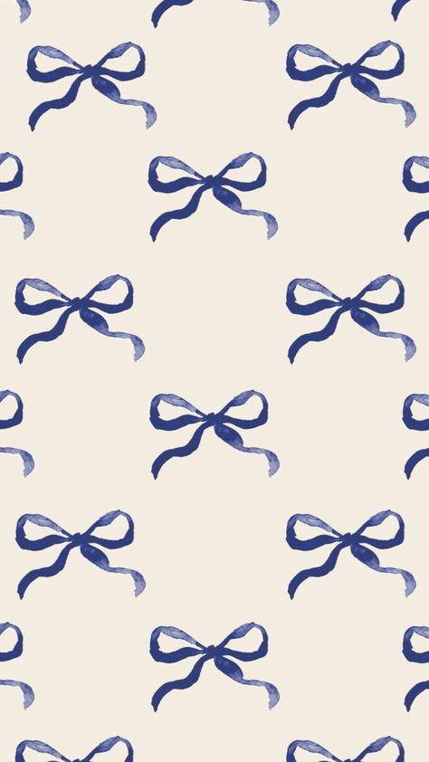 Blue Summer Aesthetic, Bow Wallpaper Iphone, Plain Wallpaper Iphone, Bows Coquette, Blue And White Wallpaper, Cute Home Screen Wallpaper, Dark Blue Wallpaper, Coastal Summer, Cute Summer Wallpapers