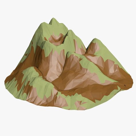 Landscape Low Poly 3D Model #AD ,#Landscape#Poly#Model Low Poly Mountain, 3d Landscape, Low Poly 3d, Survival Games, Videos Design, Art Inspiration Drawing, Cinema 4d, Low Poly, 3ds Max