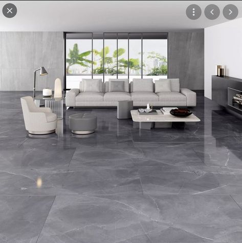 Grey Marble Floor, Marble Living Room, Tiles Living Room, Marble Flooring Design, Tile Floor Living Room, Marble Floors, Living Room Tiles, Interior Design Per La Casa, Floor Tile Design