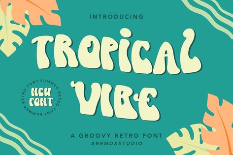 Tropical Vibe - Groovy Retro Font is a font with distinctive handwritten characters perfect for branding projects, logos, wedding designs, media posts, advertisements, product packaging, product designs, labels, photography, watermarks, invitations, stationery, and any project who need handwritten dishes. Features : • Character Set A-Z • Numerals & Punctuations (OpenType Standard) • Accents (Multilingual characters) • Ligature Multilingual Support : Afrikaans, Albanian, Asu, Basque, Bemba, B Summer Font, Project Red, Jungle Vibes, Branding Projects, Packaging Product, Groovy Retro, Tropical Theme, A Font, Retro Font