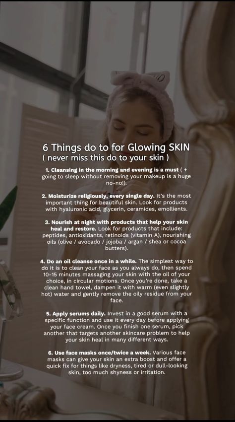 6 things do to for glowing skin ✨ How To Get Dewy Skin Naturally, Clear Skin Care Routine, Organised Mum, Clear Skin Diet, Skin Facts, Face Yoga Facial Exercises, Acne Free Skin, Website Marketing, Makeup And Beauty Blog