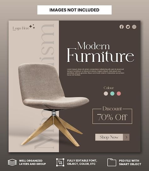 Minimalist modern furniture social media... | Premium Psd #Freepik #psd Minimalist Product Poster, Social Media Design For Furniture, Minimalist Ads Graphic Design, Poster Furniture Design, Furniture Graphic Design Social Media, Social Media Furniture Post, Furniture Sale Poster Design, Premium Social Media Design, Furniture Ads Social Media