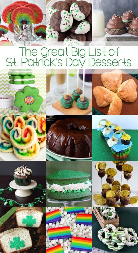 St Patricks Desserts, St Patrick's Day Desserts, St Patricks Food, St Patrick Day Snacks, Rainbow Desserts, Dreamy Desserts, St Patties, Fete Saint Patrick, Green Desserts