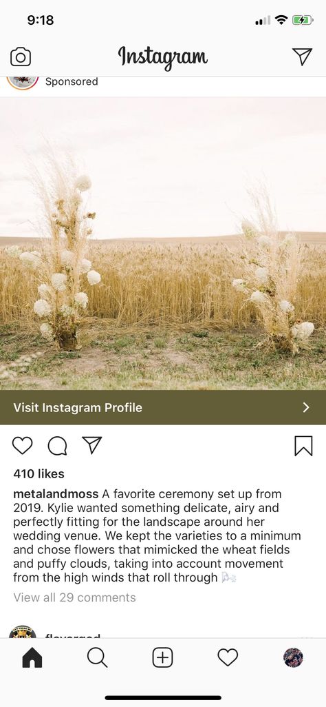 Wheat Field Wedding Ceremony, Wheat Field Wedding, Field Wedding, Wheat Fields, Wedding Ceremony, Wedding Venues, Dream Wedding, Wedding Decorations, Country Roads