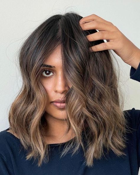 Short Layered Brown Hair, Brown Lob Hair, Soft Ombre Hair, Soft Caramel Balayage, Gingerbread Hair, Balayage Hair Lob, Brown Lob, Balayage Ash, Haircut Summer