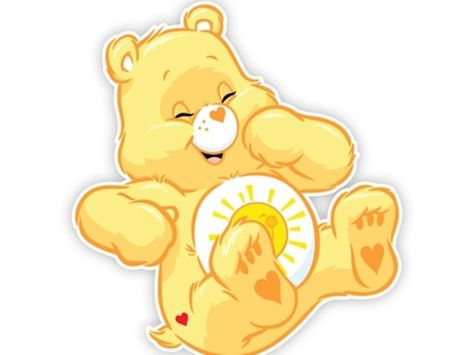 I got: Funshine Bear! Which Care Bear Are You? Care Bears Funshine Bear, Funshine Bear, Care Bear, Wall Graphics, Care Bears, Bears, Yellow, Wall