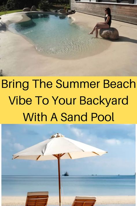 Bring The Summer Beach Vibe To Your Backyard With A Sand Pool Homemade Beach In Backyard, Sand Pool, Panda Funny, Diy Life Hacks, Pool Deck, New Haircuts, Diy Life, Viral Trend, Yes Please