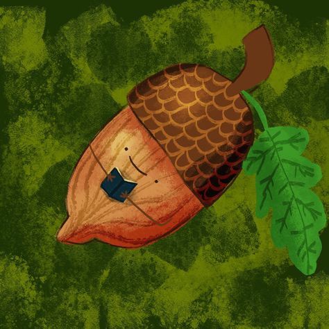 Kickstart your creativity with Procreate drawing No. 9 Acorn reading a book @lisabardot @procreate #procreate #drawingchallenge #kawaii #acorn #book #reading the original class was just drawing ✍️ the acorn but i wanted to make it more my own style by adding some personality. I love reading 📖 Cute Acorn Drawing, Acorn Drawing, Procreate Artwork, Procreate Drawing, Book Reading, Reading A Book, I Love Reading, Own Style, Drawing Challenge