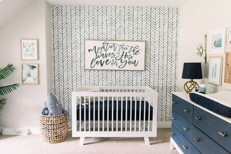 Alexander Family by Michelle Lange Photography-16 Nursery Ocean, Coastal Nursery, Baby Kicking, Baby Sleep Problems, Project Nursery, Nursery Inspiration, Baby's Room, Baby Boy Rooms, Nursery Neutral