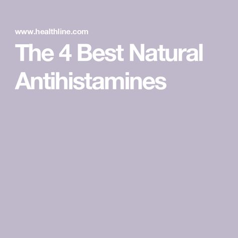 The 4 Best Natural Antihistamines Help With Allergies, Natural Antihistamine, Allergy Season, Sinus Pressure, Stinging Nettle, Itchy Eyes, Seasonal Allergies, Natural Home Remedies, Health Advice