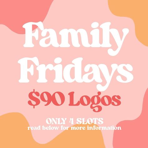 📣✨ Exciting Announcement! ✨📣 I’m thrilled to introduce **Family Fridays** – a special campaign dedicated to supporting small businesses! Every Friday, I’m offering to create your business logo for just **$90**. There are only **4 slots** available each Friday, so it’s first come, first served! Payments must be made on the same day to secure your spot. Great news! You can also use Afterpay to make the payment if approved by the Afterpay app. This way, you can get your professional logo desi... Professional Logo Design, Support Small Business, Professional Logo, Giving Back, Creative Entrepreneurs, Business Branding, Business Growth, Business Logo, Small Businesses