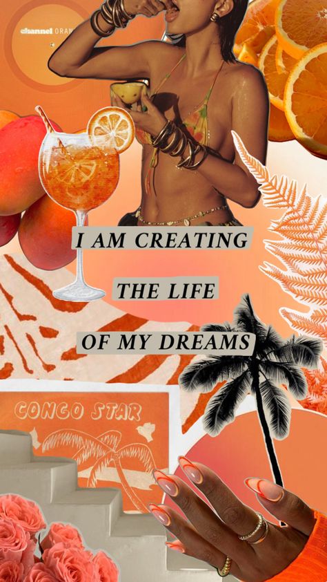 Pink and orange moodboard that gives summer vibes. Pink And Orange Mood Board, Orange Mood Board, Orange Moodboard, Summer Moodboard, Pink Collage, Orange Aesthetic, Orange And Pink, Magazine Layout, Sales And Marketing