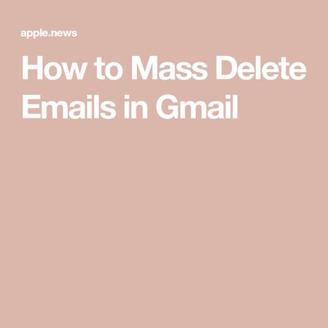 How to Mass Delete Emails in Gmail Gmail Hacks, Computer Maintenance, Pinterest Help, Tech Hacks, Hacking Computer, Powerpoint Presentation Templates, Do You Really, Unique Recipes, Pick One