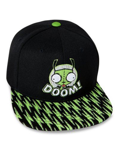 Rep your favorite space invader on all of your daily adventures when you rock this officially licensed GIR Snapback Hat. Elevate your style and make it clear you're the ultimate Invader Zim fan! Officially licensed Adjustable Regular fit Mid crown Normal bill Snapback closure Material: Polyester Care: Spot clean Imported Gir Cosplay Invader Zim, Gur Invader Zim, Invader Zim Merch, Scene Hats, Invader Zim Hoodie, Scene Hat, Gir Invader Zim, Scene Clothes, Scene Clothing