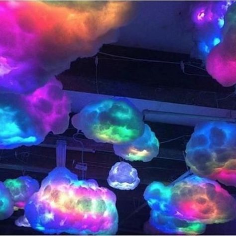 Aesthetic, Trendy, Cloud Lamp, RGB Cloud Bedroom, Cloud Ceiling, Glow Cloud, Cloud Lamp, Diy Clouds, Cotton Clouds, App Pictures, Cloud Lights, Rainbow Cloud