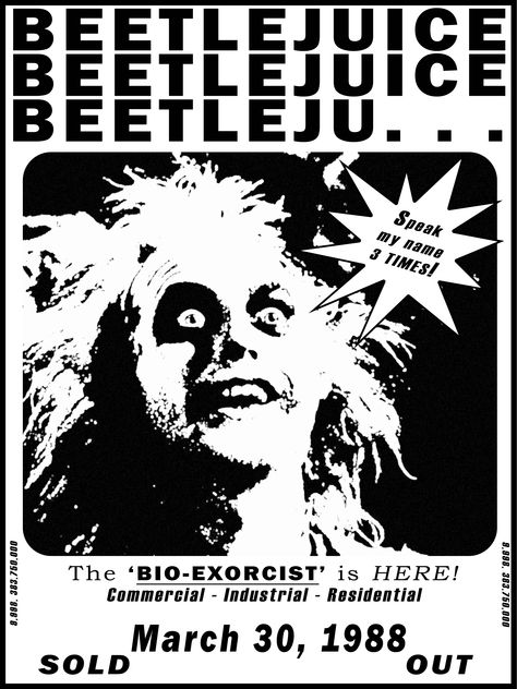 Black And White Beetlejuice, Spooky Poster Design, Beetle Juice Poster, Beetlejuice Images, Beetlejuice Movie Poster, Beetlejuice Design, Beetlejuice Poster, Halloween Pin Up, Beetlejuice Movie