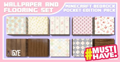 The FAYE Wallpaper & Flooring Set Addon (1.20, 1.19) – MCPE/Bedrock Wallpaper Flooring, Minecraft Skins Female, Minecraft Addons, Minecraft Texture Pack, Mc Mods, Cottagecore Minecraft, Minecraft Gameplay, Bangunan Minecraft, Minecraft Furniture