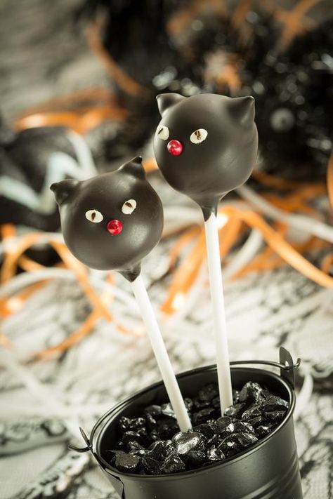 Cat Cake Pops, Cake Pop Gift, Black Cat Cake, Gift Ideas Luxury, Halloween Black Cats, Pop Cakes, Halloween Gift Ideas, Halloween Cake Pops, Gourmet Cakes