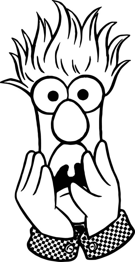 cool The Muppets Muppets Beaker Fear Coloring Pages Beaker Muppets Drawing, Beaker Muppets Tattoo, Muppet Coloring Pages, Fraggle Rock Coloring Pages, Muppets Drawings, Muppets Coloring Pages, Muppets Beaker, Coloring Pages Cartoon, Animal Muppet