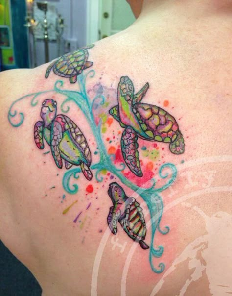 15+ Amazing Turtle Family Tattoo Designs | PetPress Turtles Tattoo, Hawaiian Turtle Tattoos, Grandchildren Tattoos, Firefly Tattoo, Turtle Tattoos, Sea Turtle Tattoo, Turtle Tattoo Designs, Maori Tattoos, Family Tattoo Designs