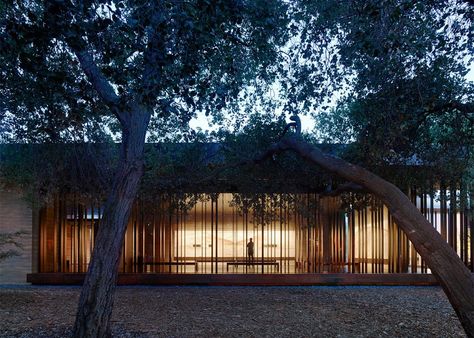 Windhover Contemplative Retreat by Aidlin Darling Design at Stanford University in California, USA Contemplation Space, Aidlin Darling, 블로그 디자인, Rammed Earth Wall, Spiritual Retreat, Architecture Wallpaper, Meditation Center, Rammed Earth, Casa Patio