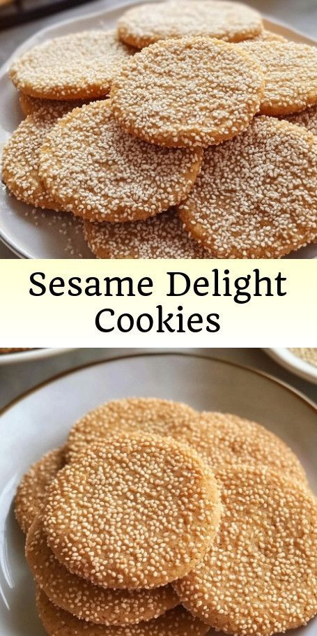 "Fall Sesame Delight Cookies: A Nutty Twist on a Classic Recipe" Indulge in the flavors of fall with these crispy and tender Sesame Delight Cookies. Made with toasted sesame seeds and a hint of vanilla, these cookies are perfect for a cozy afternoon treat. Follow our easy baking recipe to whip up a batch of these nutty delights at home. #SesameCookies #FallBaking #HomemadeTreats #NuttyFlavors #CookieRecipes. ----- Sesame Seed Cookies Recipe, Sesame Cookies Recipe, Sesame Seed Cookies, Easy Baking Recipe, Seed Cookies, Sesame Cookies, Cozy Afternoon, Dairy Desserts, Baking Recipe