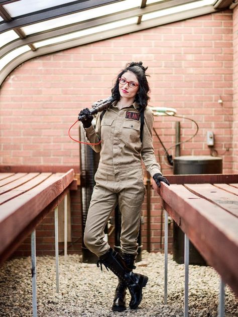 Ghostbusters costume Ghostbusters Outfit, Ghostbuster Costume, Ghostbusters Names, Female Ghostbusters, Ghostbusters Costume, Being Myself, Ghostbusters Logo, Proton Pack, Ghostbusters Movie