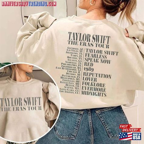 Taylor Swift Eras Sweatshirt, Taylor Swift Eras Tour Sweatshirt, Taylor Swift Shirts Ideas, Taylor Swift Sweatshirt Design, Taylor Swift Tshirt Ideas Diy, Taylor Swift T Shirts, Taylor Swift T Shirt Ideas, Taylor Swift Eras Tour Shirt, Taylor Swift Eras Tour 2023