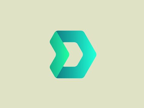 Letter D Logo / Teal Logo / Ribbon Logo / Gaming Logo / DMarket... Teal Logos, Logo Movement, Forward Logo, Modern Logotype, Letter D Logo, Hexagon Logo, Logo Design Examples, Ribbon Logo, Examples Of Logos