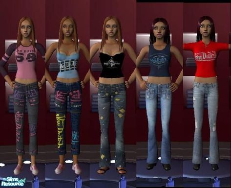 Sims 2 Y2k Cc, Sims 2 Emo Cc, Sims 2 Cc Clothing, Dutch Clothing, Sims 2 Cc, Teen Jeans, Sims 2 Hair, Sims Baby, Set Outfits