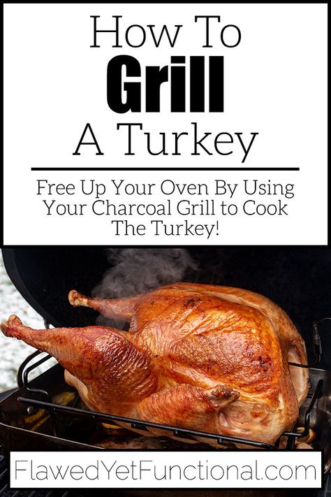 Tired of not having enough cooking space on Thanksgiving? Free up the oven by cooking your turkey on the grill! Charcoal grilled turkey is simple, delicious, and will wow your guests! #turkey #grilledturkey #paleo #aip Big Green Egg Turkey, Rec Tec Grills, Cooking Thanksgiving Turkey, Fall Grilling, Bbq Turkey, Smoked Turkey Recipes, Smoker Cooking, Grilled Turkey, Pellet Grill Recipes