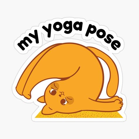 Yoga Drawing, Merchandise Designs, Yoga Stickers, Yoga Cat, Animal Yoga, Goat Yoga, Window Display Design, Cat Yoga, Cat Cafe