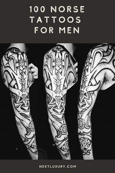 Nordic Arm Tattoo, Arm Tattoo Viking, Norwegian Tattoo, Viking Ancestry, Norse Tattoos, Viking Tattoos For Men, Traditional Viking Tattoos, Band Tattoos For Men, Pagan Tattoo