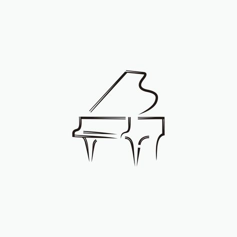 Grand piano logo design template design in line art style Piano Tattoo, Piano Logo, Piano Ideas, Music Logo Design, Line Art Style, Piano Keys, Music Logo, Grand Piano, Networking Event