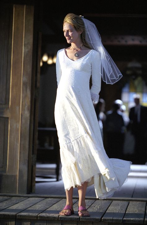 Kill Bill | The Bride | Celebrating 10 Years of Kills Kill Bill 2, Uma Thurman Kill Bill, Wedding Dressses, Uma Thurman, Kill Bill, Dressed To Kill, Dream Wedding Dresses, Flapper Dress, White Dress