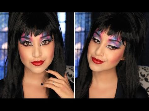 Elvira Makeup, Elvira Costume, Dulce Candy, Elvira Mistress Of The Dark, Halloween Tutorial, Vintage Halloween Costume, Amazing Halloween Makeup, Sugar Skull Makeup, Diy Kostüm