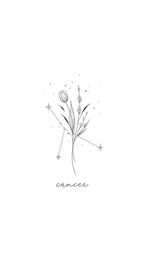 Cancerian Tattoo Zodiac Signs, Small Cancerian Tattoos, Cancerian Tattoo For Women, Cancerian Tattoo, Constellation Tattoos, Tattoos Ideas, Tattoo Inspo, Mini Tattoos, Tattoo You