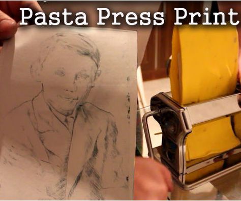 Easy Etching with a pasta press Kids Printmaking, Pasta Making Machine, Pasta Press, Etching Tool, Pasta Maker Machine, Press Printing, Pasta Machine, How To Make Sandwich, Pasta Maker