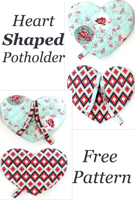 Heart Shaped Potholder | Free Pattern – Sewing With Scraps Potholder Patterns, Gift Wraps, Small Sewing, Heart Template, Fabric Pen, Quilt Guild, Wash Cloth, Pattern Sewing, Fabric Markers