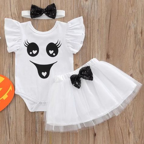 Brand New In Package Tutu Skirt Outfit, Ghost Halloween Costume, Halloween 5, Baby Tutu, Ghost Halloween, Skirt Outfit, Tutu Skirt, Halloween Ghosts, Outfit Set