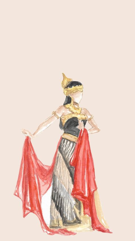 Tari Jaipong Art, Jawa Art, Nusantara Art, Tari Tradisional, Fabric Paint Diy, Dancing Drawings, Iphone Wallpaper Stills, Indonesian Art, Hiasan Bilik